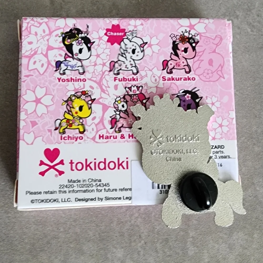 Open Box Tokidoki Cherry Blossom Unicorno Blind Box Enamel Pin Sakurano